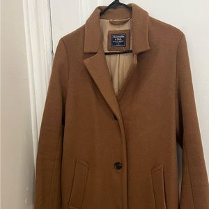 Abercrombie Pea Coat in size small, color brown